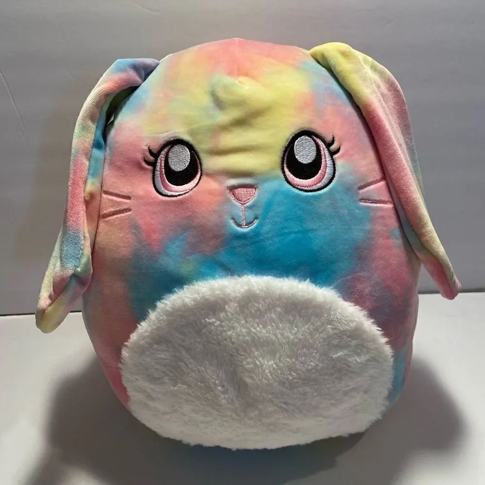 Squishmallow NWT Kelly toy candy 12 inch tie-dye rabbit Easter gift